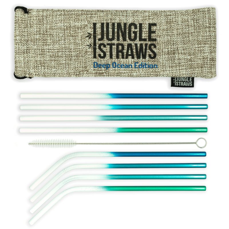 Jungle Culture - Ocean Inspiried Stainless Steel Straw Set